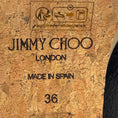 Load image into Gallery viewer, Jimmy Choo Black Fayence 95mm Leather Platform Sandals
