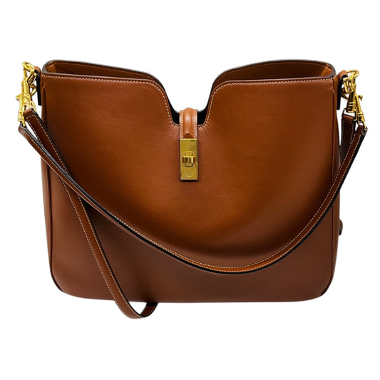 Celine Tan Smooth Calfskin Leather Medium Camille 16 Soft Shoulder Bag