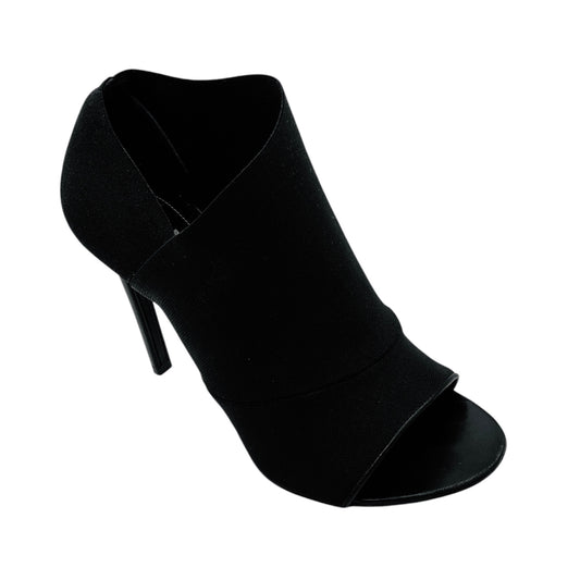 Balenciaga Black Stretch Open Toe Booties