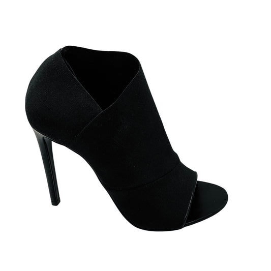 Balenciaga Black Stretch Open Toe Booties