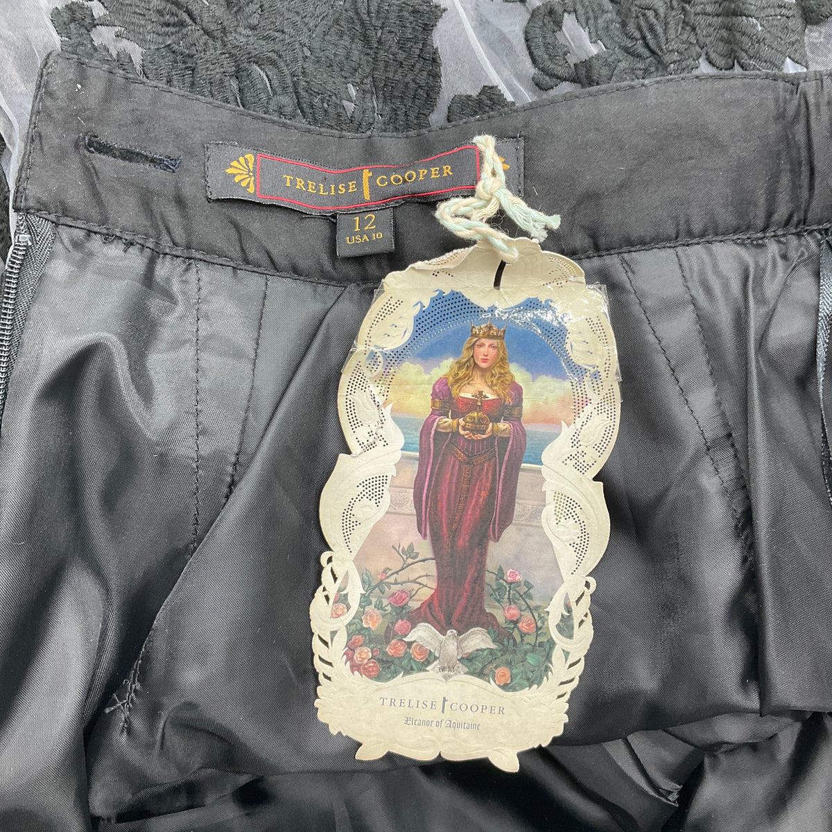 Trelise Cooper Black / Grey Skirts Like Hell Embroidered Skirt