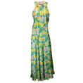 Load image into Gallery viewer, Plan C Green / Yellow Multi Floral Printed Maxi Dress

