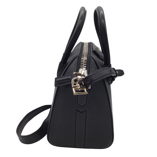Givenchy Black Grained Leather Mini Antigona Satchel Handbag