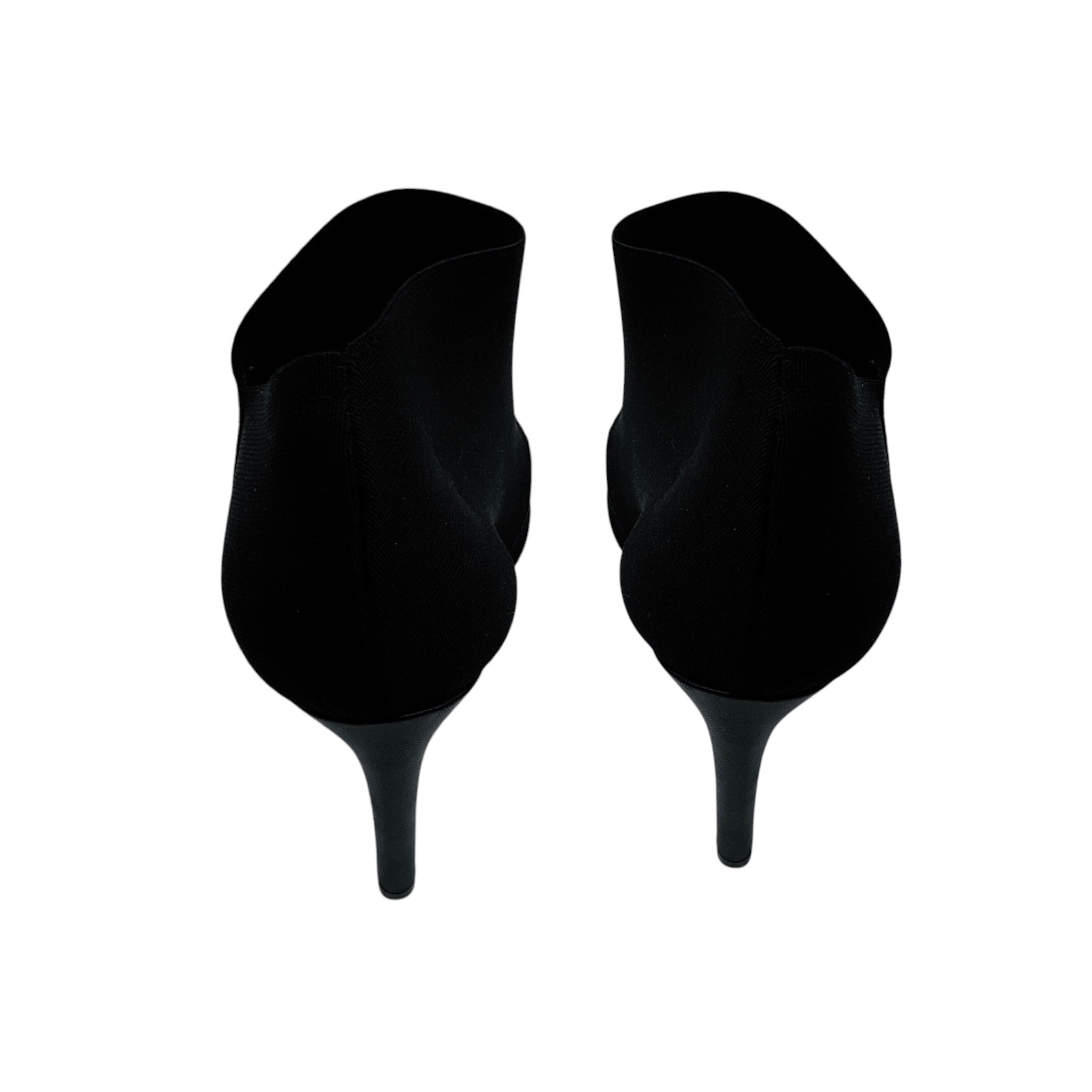 Balenciaga Black Stretch Open Toe Booties