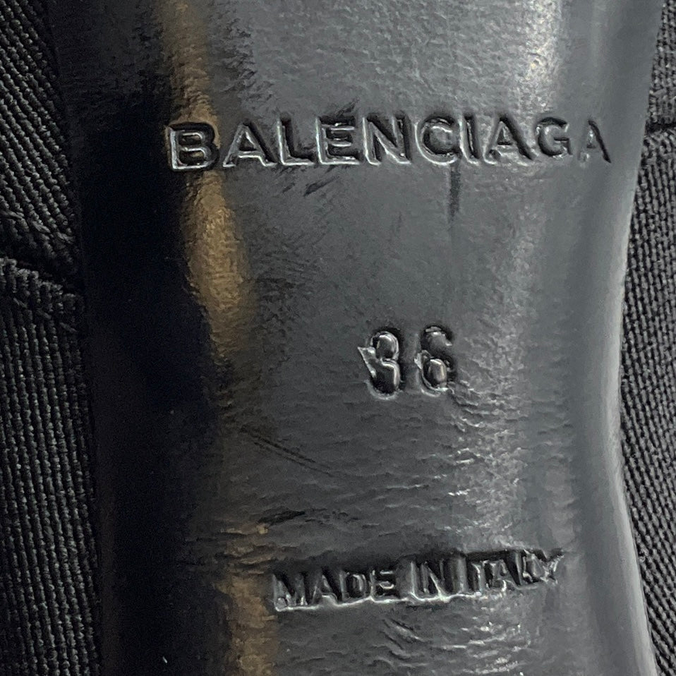 Balenciaga Black Stretch Open Toe Booties