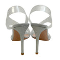 Load image into Gallery viewer, Gianvito Rossi Silver Glitter Metropolis Halter Sandals
