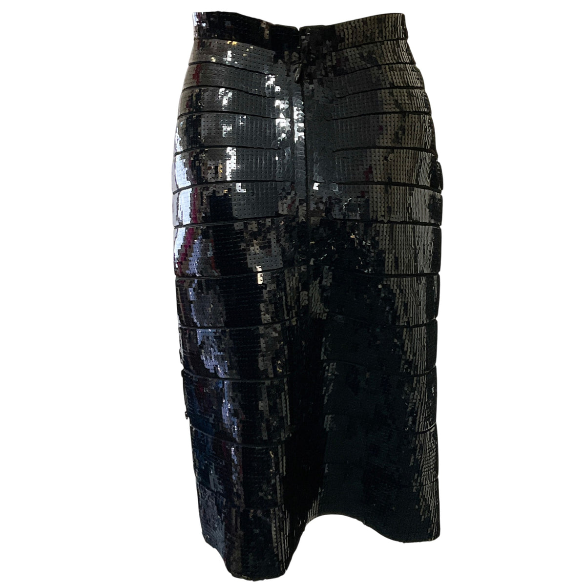 Herve Leger Black Sequined Skirt