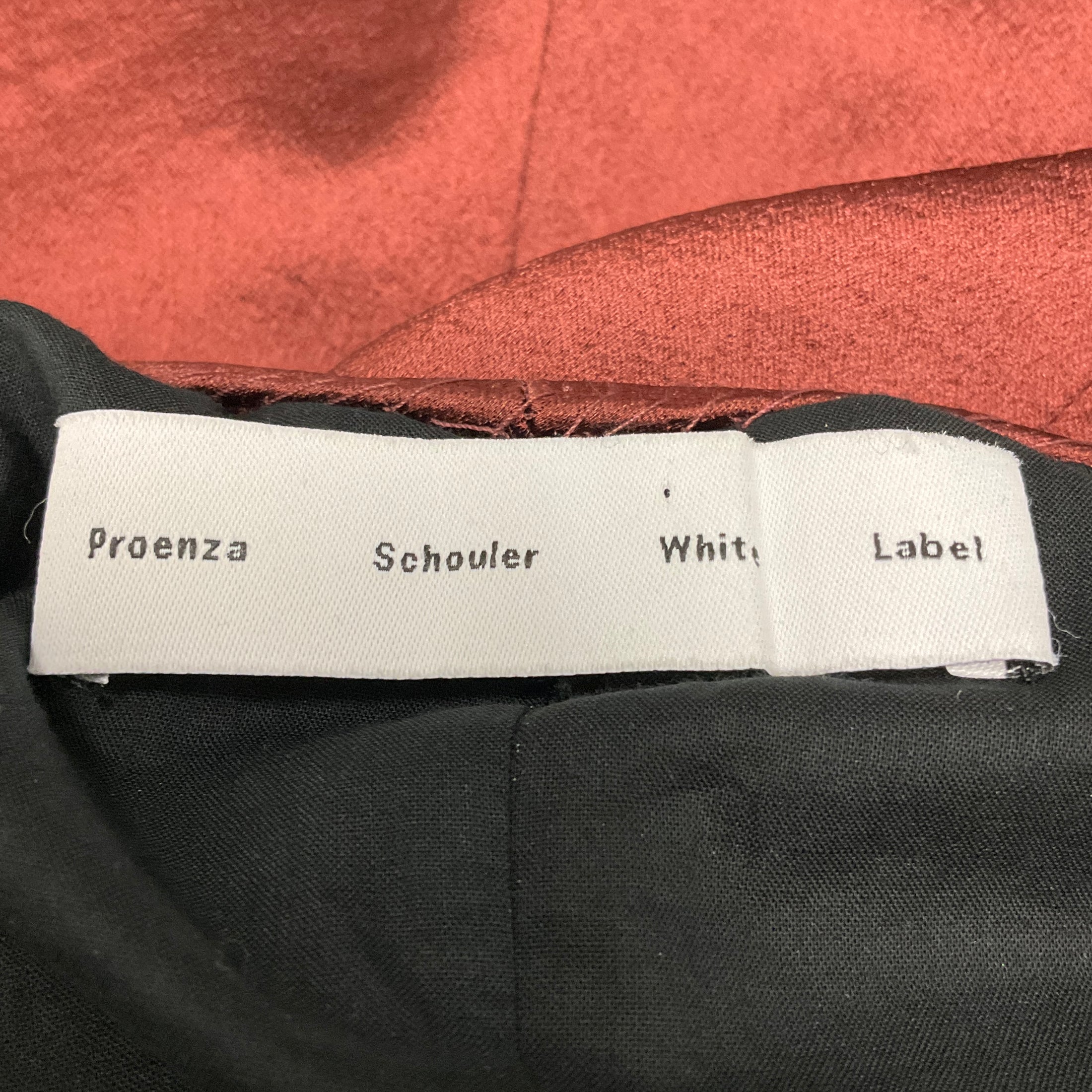 Proenza Schouler White Label Brown / Black Bow Applique Satin Cocktail Dress