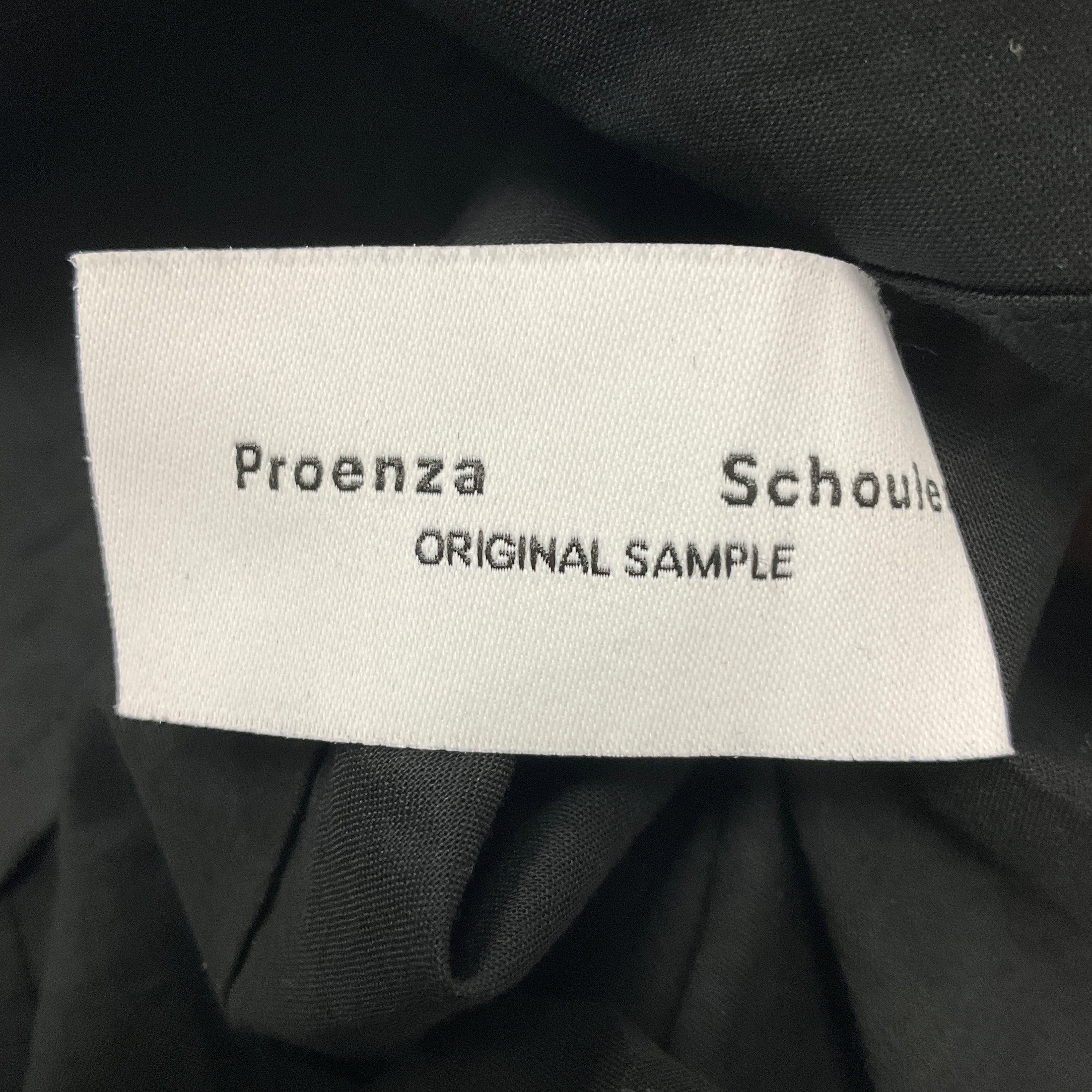 Proenza Schouler White Label Brown / Black Bow Applique Satin Cocktail Dress