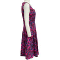 Load image into Gallery viewer, Oscar de la Renta Navy / Magenta Floral Sleeveless Dress
