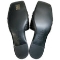 Load image into Gallery viewer, Casadei Black Leather Ruched Flat Slides with Crystals
