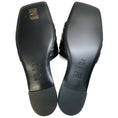 Load image into Gallery viewer, Casadei Black Leather Ruched Flat Slides with Crystals
