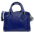 Load image into Gallery viewer, Alexander McQueen Blue Leather Mini Padlock Two Way Bag
