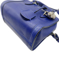 Load image into Gallery viewer, Alexander McQueen Blue Leather Mini Padlock Two Way Bag
