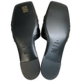 Load image into Gallery viewer, Casadei Black Leather Ruched Flat Slides with Crystals
