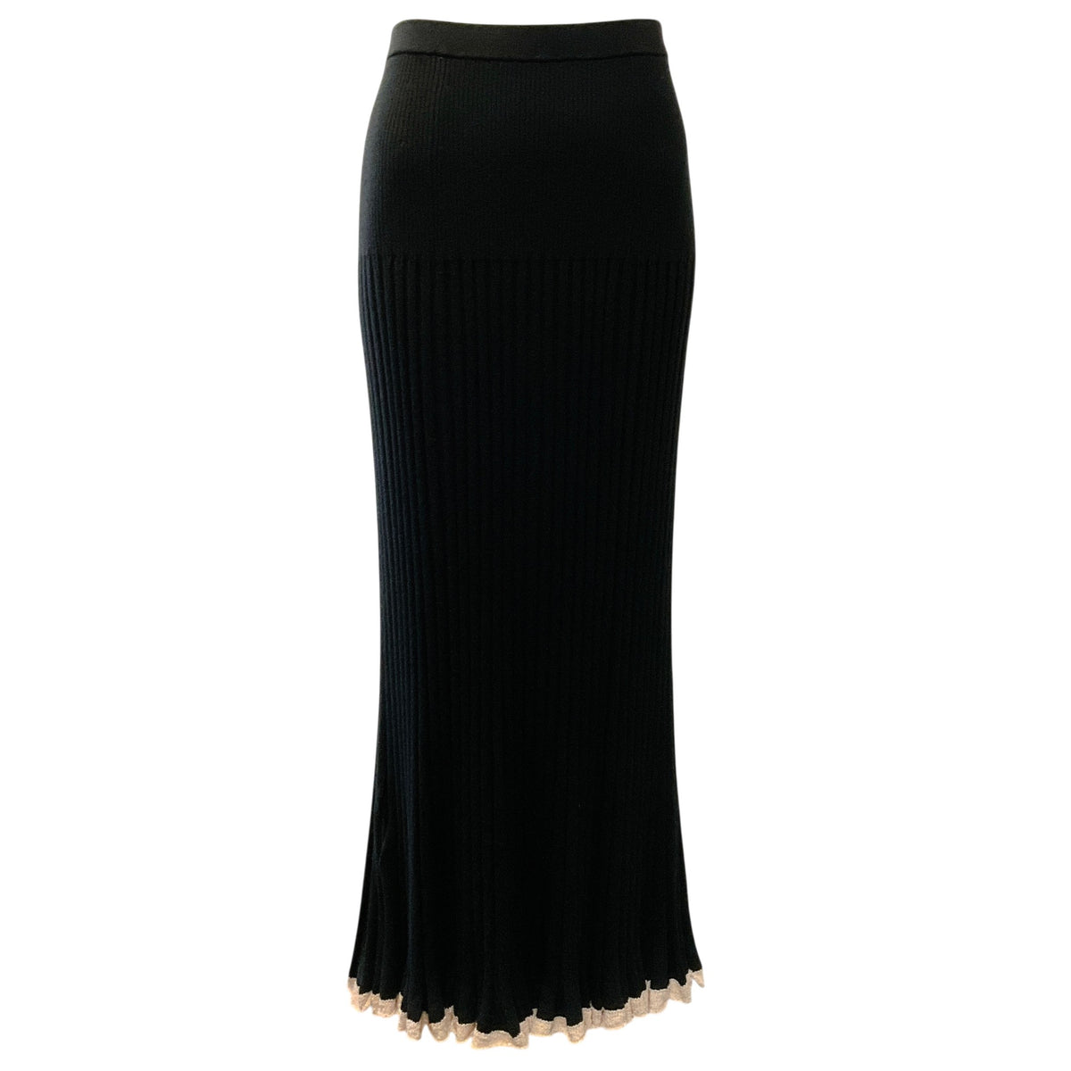 Proenza Schouler Black Silk / Cashmere Knit Midi Skirt

