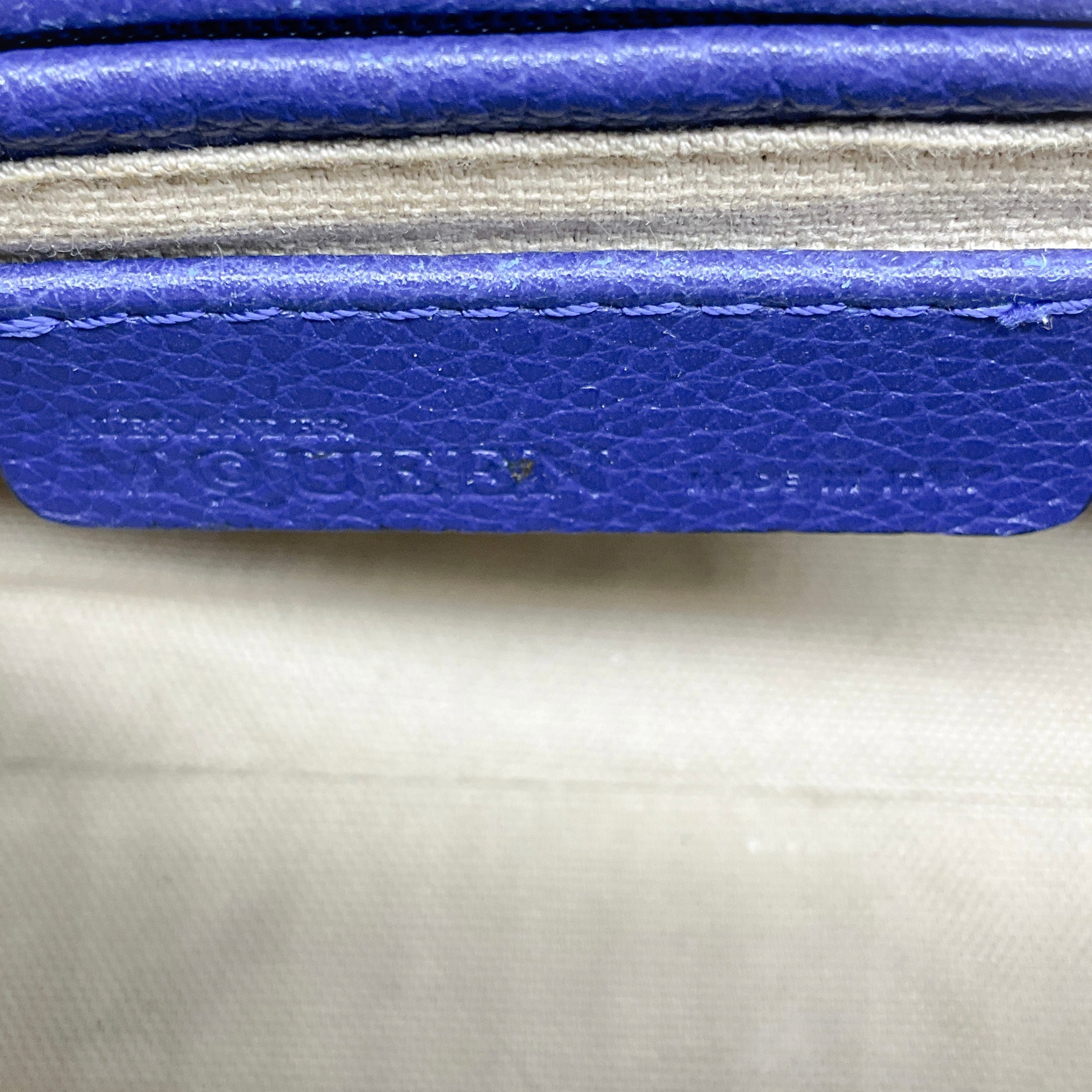 Alexander McQueen Blue Leather Mini Padlock Two Way Bag