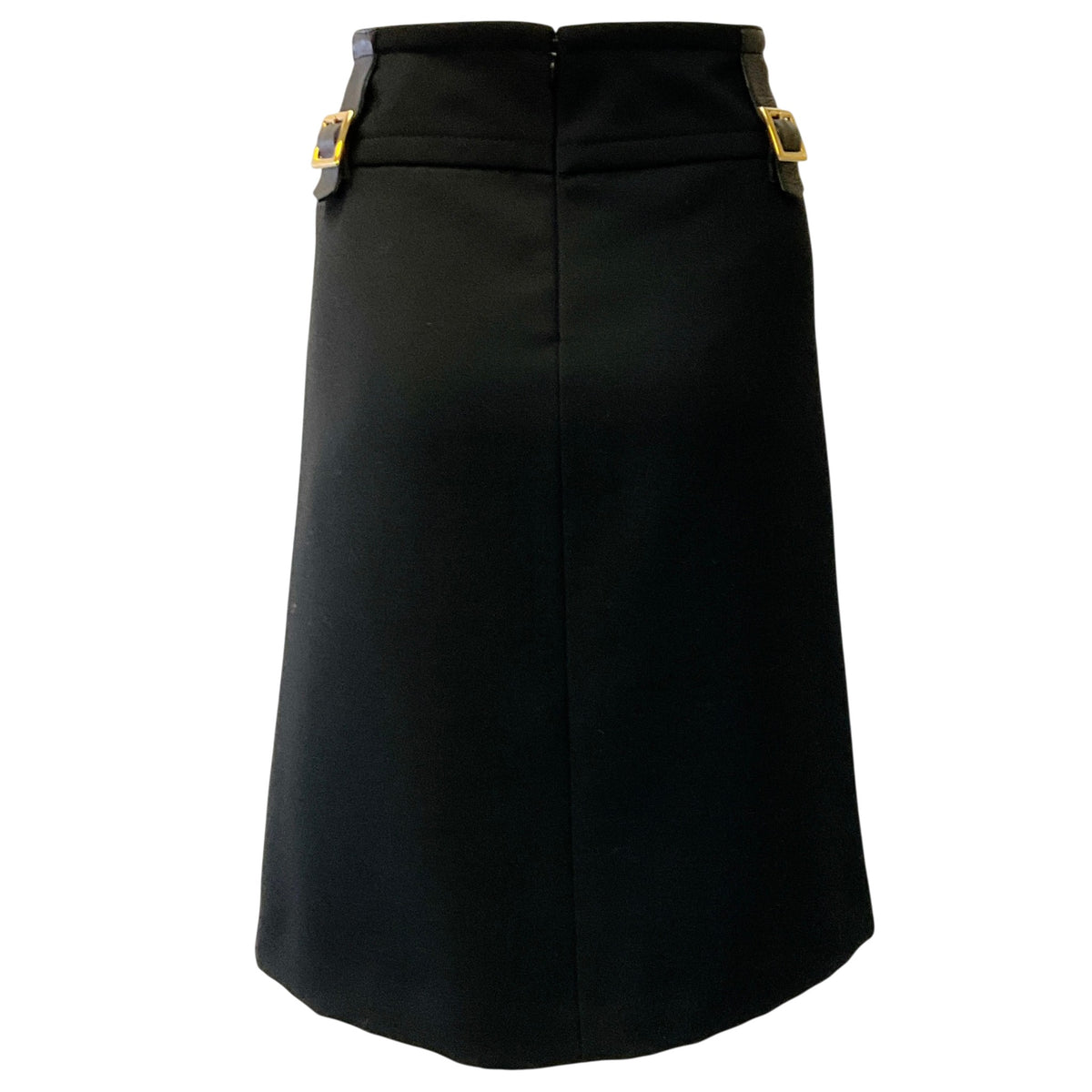 Dolce & Gabbana Black Wool Kilt Skirt