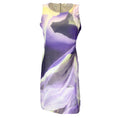 Load image into Gallery viewer, Armani Collezioni Purple Multi Printed Sleeveless Silk Midi Dress
