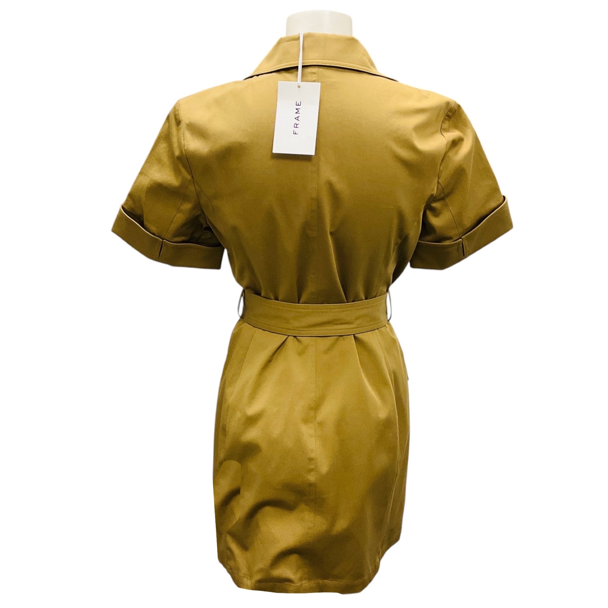 Frame Tan Khaki The Utility Dress with Belt