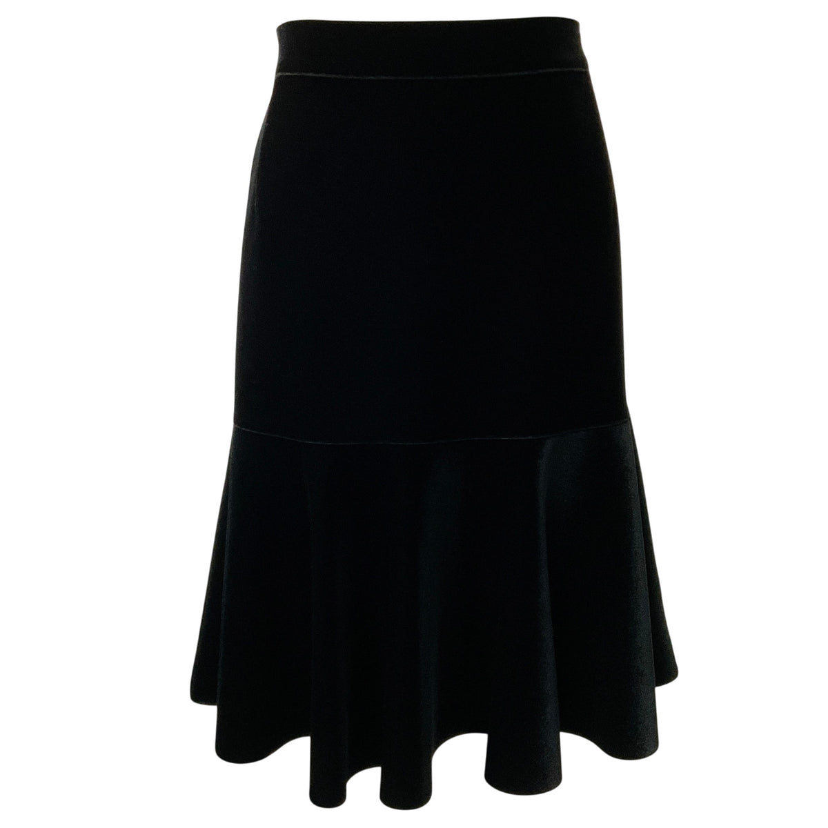 Akris Punto Black Velvet Trumpet Skirt

