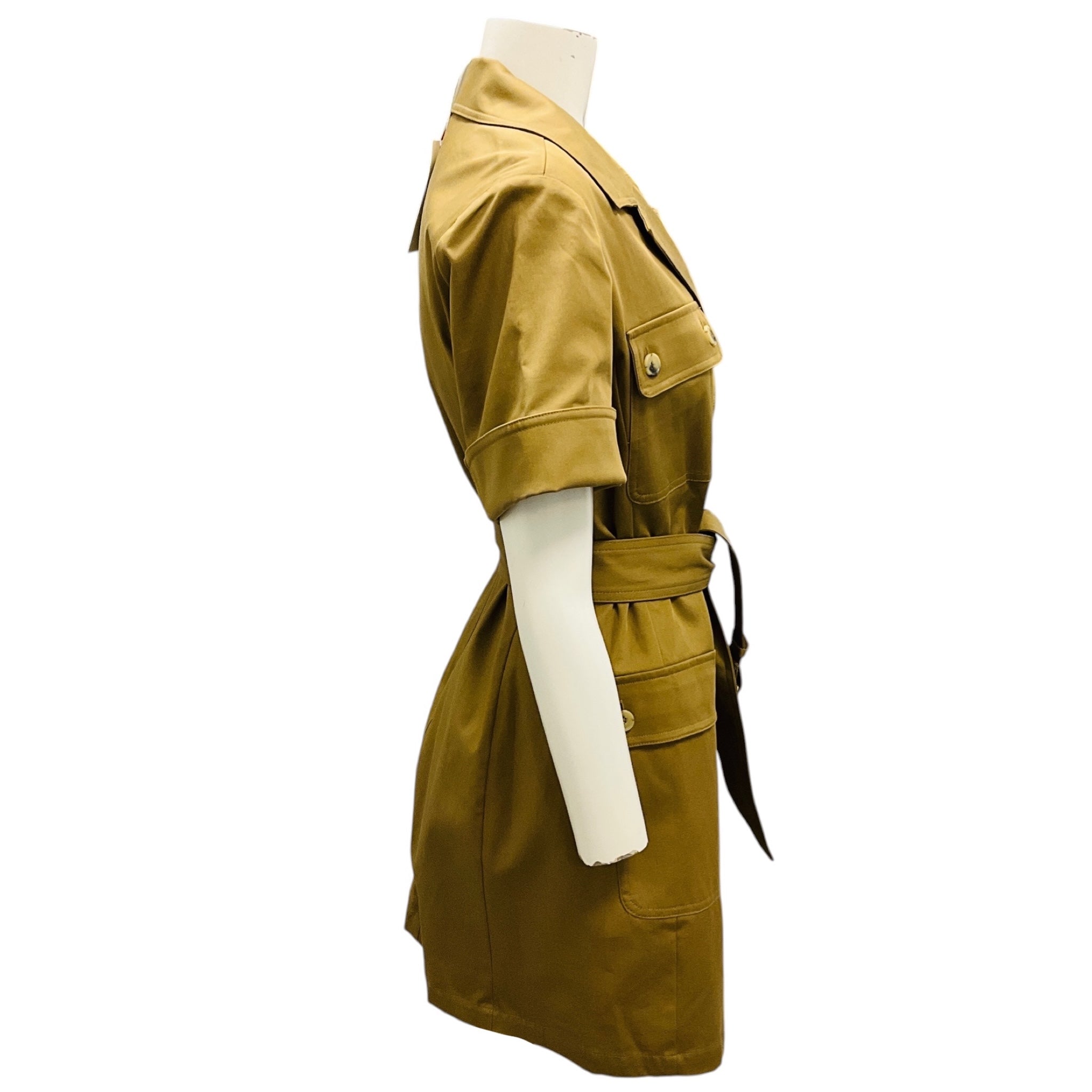 Frame Tan Khaki The Utility Dress with Belt