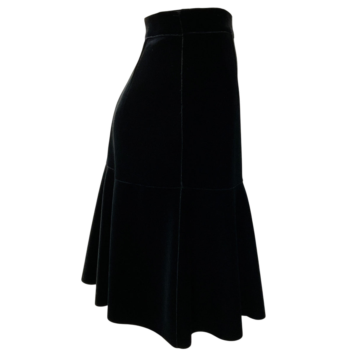 Akris Punto Black Velvet Trumpet Skirt