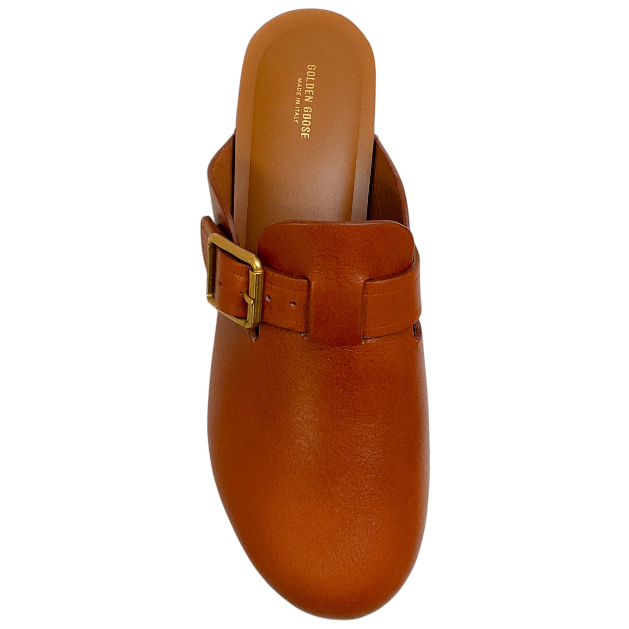 Golden Goose Deluxe Brand Tan Leather Provence Clogs