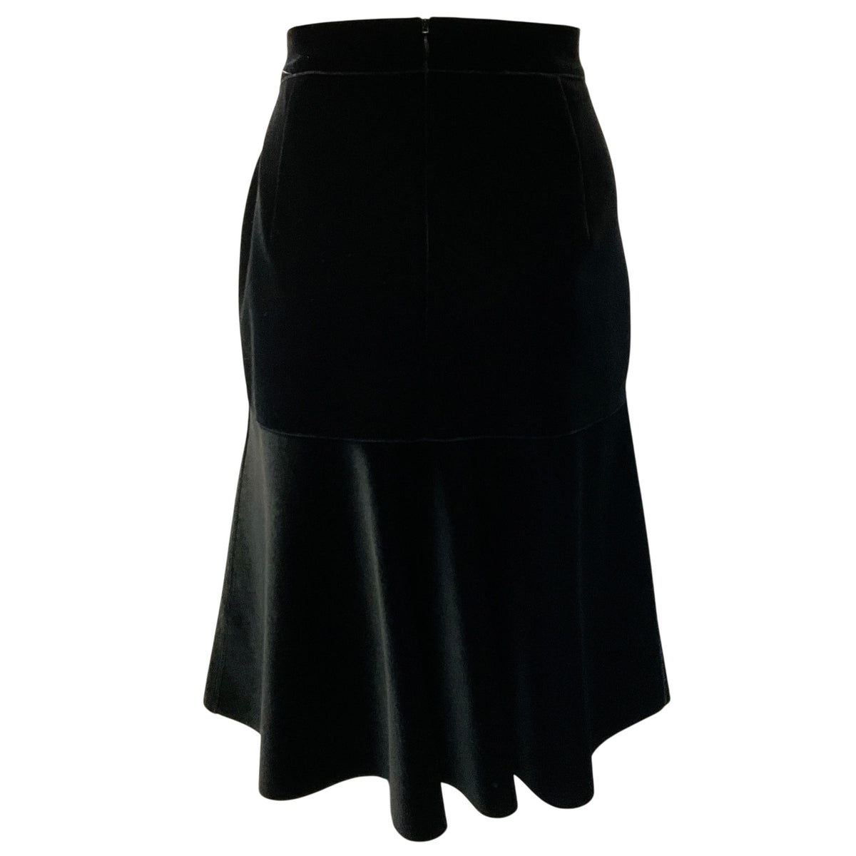 Akris Punto Black Velvet Trumpet Skirt