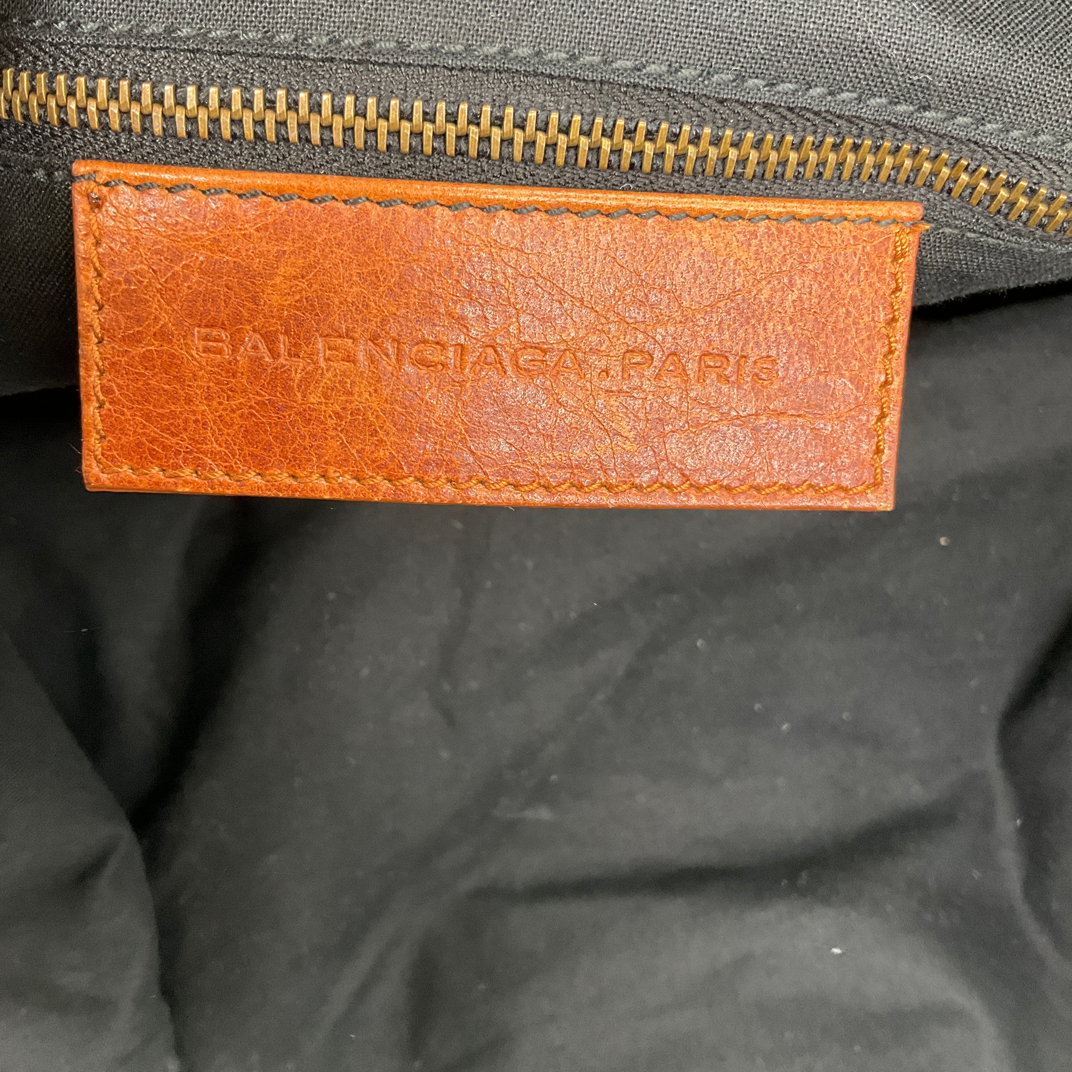 Balenciaga Brown Lambskin Leather Courier XL Shoulder Bag