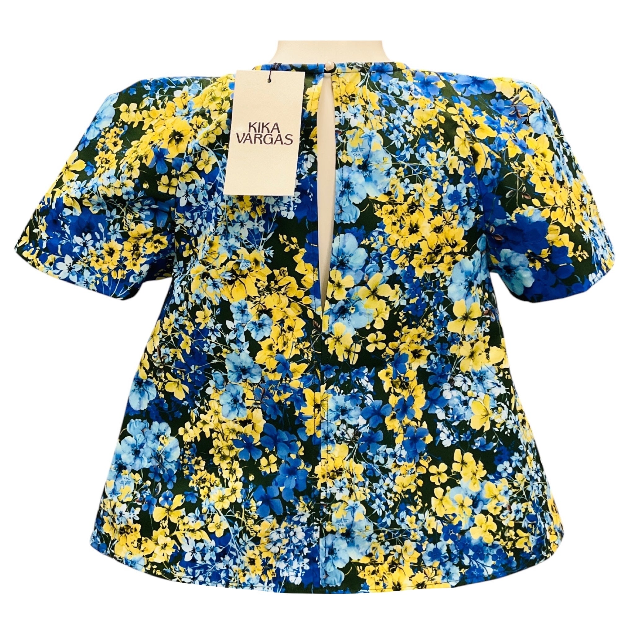 Kika Vargas Olive Sakura Twill Giorgia Top