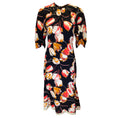 Load image into Gallery viewer, Marni Black / Red Multi Satin Trimmed Floral Printed Crepe Midi Dress
