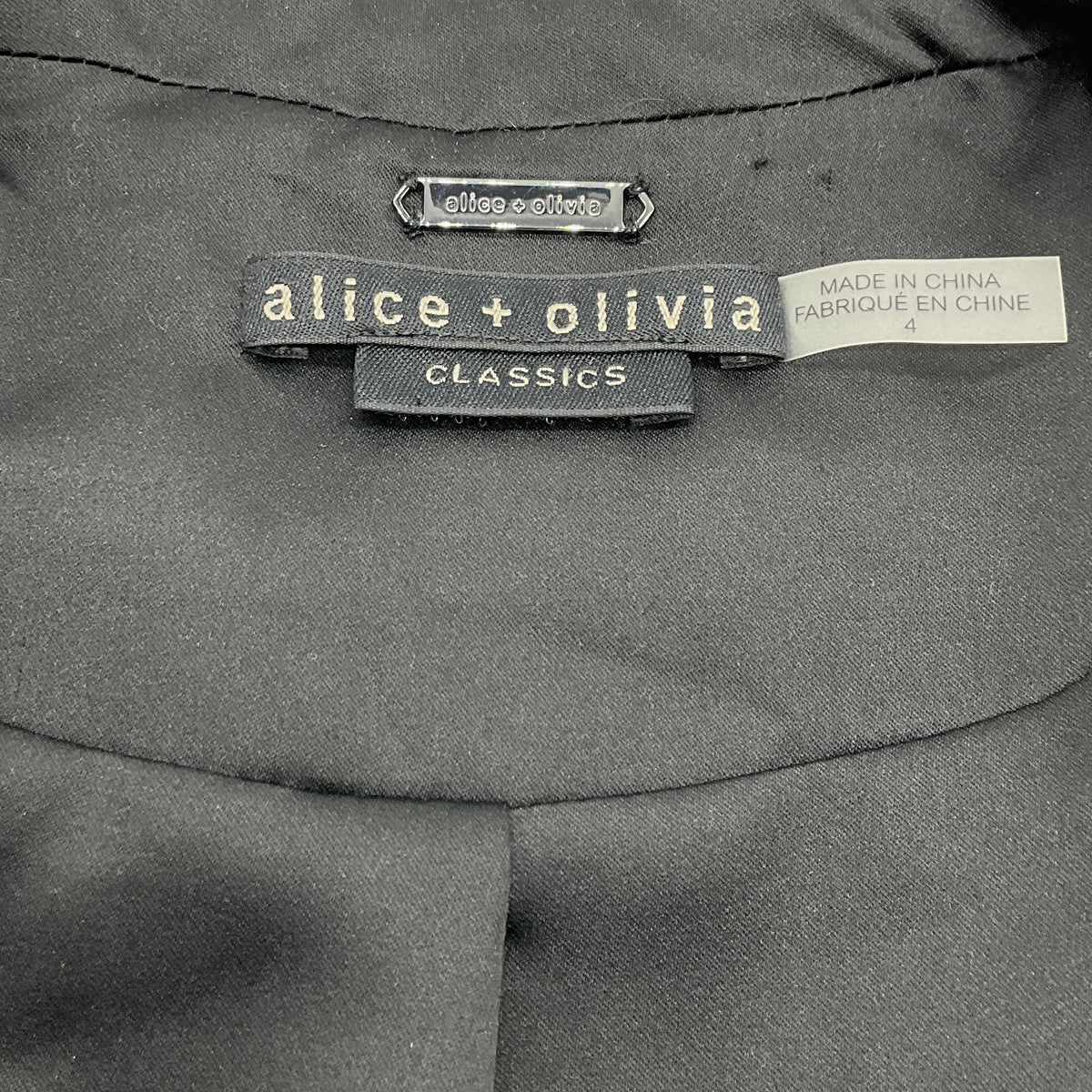 Alice + Olivia Black / White Jaydn Combination Tweed Jacket