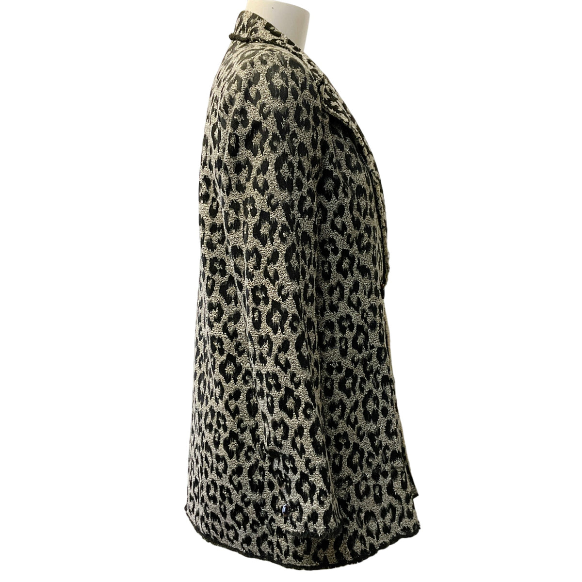 Le Superbe Black / Beige Leopard Print Blazer
