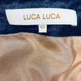 Load image into Gallery viewer, Luca Luca Navy Blue Cap Sleeved Satin Cocktail Dress
