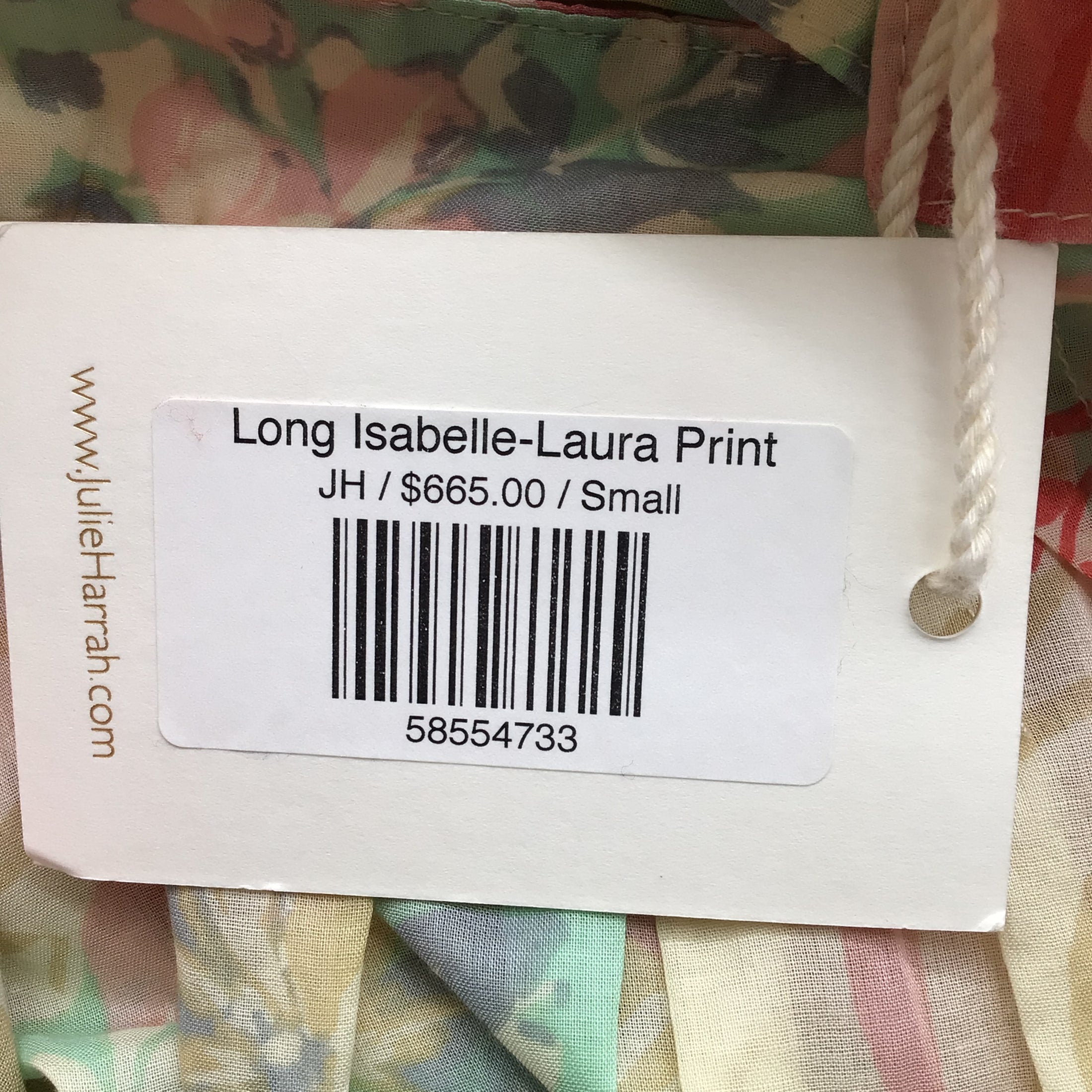Julie Harrah Pink Multi Floral Printed Isabelle-Laura Print Long Cotton Dress