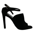 Load image into Gallery viewer, Prada Black Suede Peep Toe Ankle Booties
