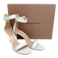 Load image into Gallery viewer, Gianvito Rossi White Leather Portofino 85 Sandals

