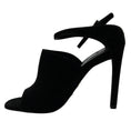 Load image into Gallery viewer, Prada Black Suede Peep Toe Ankle Booties
