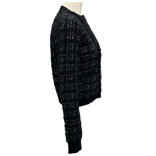 Simkhai Black Multi Alamdea Boucle Tweed Zip Up Sweater