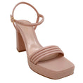 Load image into Gallery viewer, Gianvito Rossi Peach Leather Lena Platform Sandals
