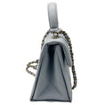 Load image into Gallery viewer, Chanel Light Blue Quilted Caviar Leather Retro Top Handle Flap Bag
