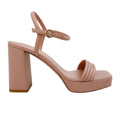 Load image into Gallery viewer, Gianvito Rossi Peach Leather Lena Platform Sandals
