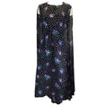 Load image into Gallery viewer, Richard Quinn Black Multi Floral Polka Dot Print Cape Detail Silk Maxi Dress
