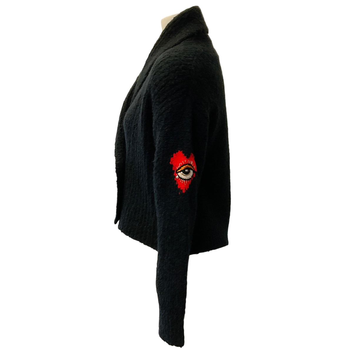 Raquel Allegra Black Alpaca / Wool Arcadia Cardigan Sweater