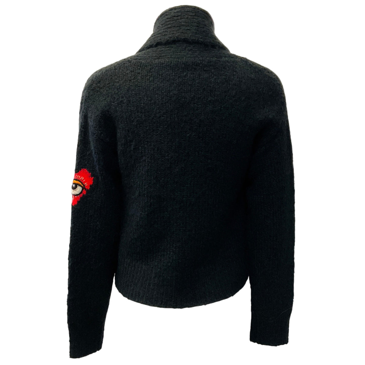 Raquel Allegra Black Alpaca / Wool Arcadia Cardigan Sweater