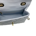 Load image into Gallery viewer, Chanel Light Blue Quilted Caviar Leather Retro Top Handle Flap Bag

