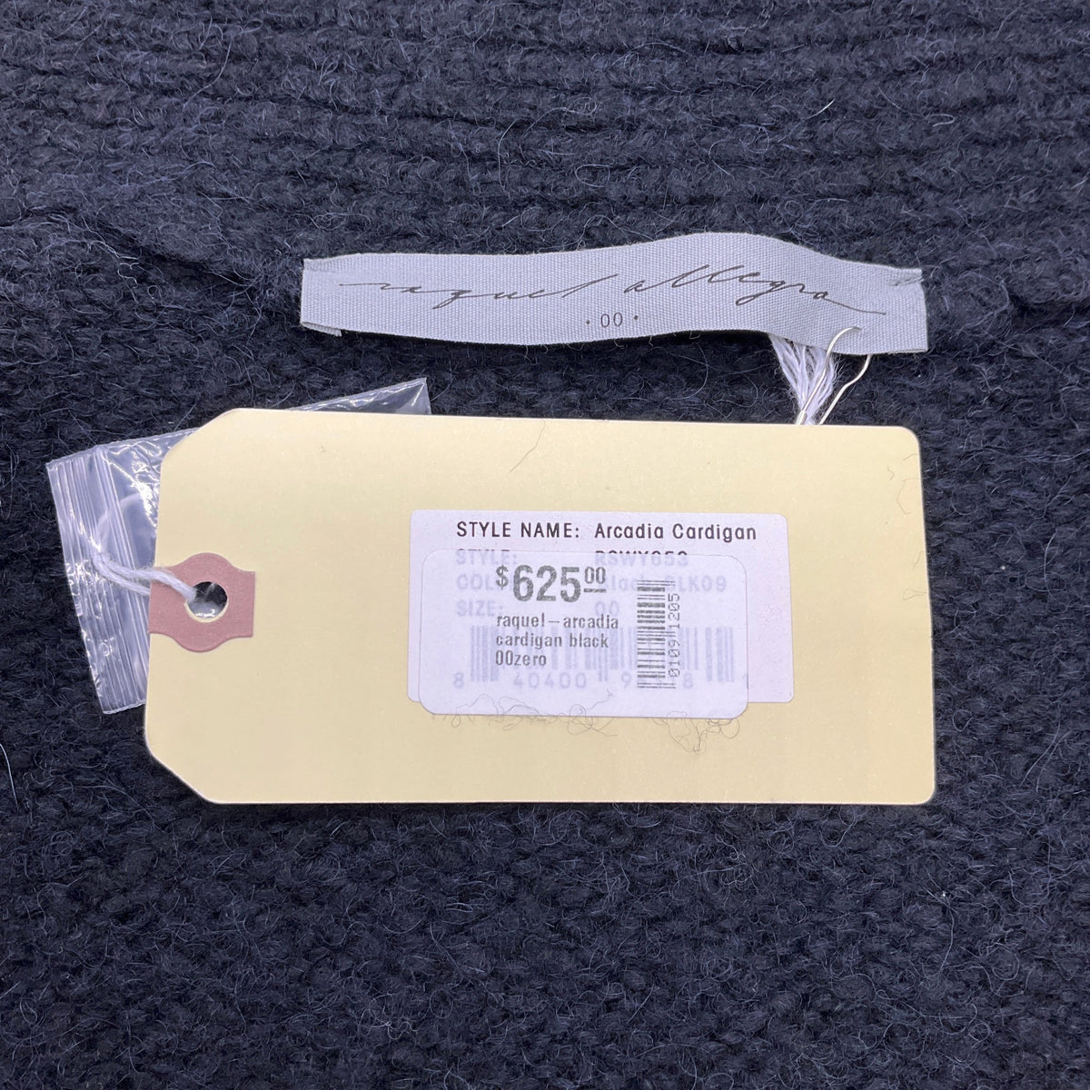 Raquel Allegra Black Alpaca / Wool Arcadia Cardigan Sweater