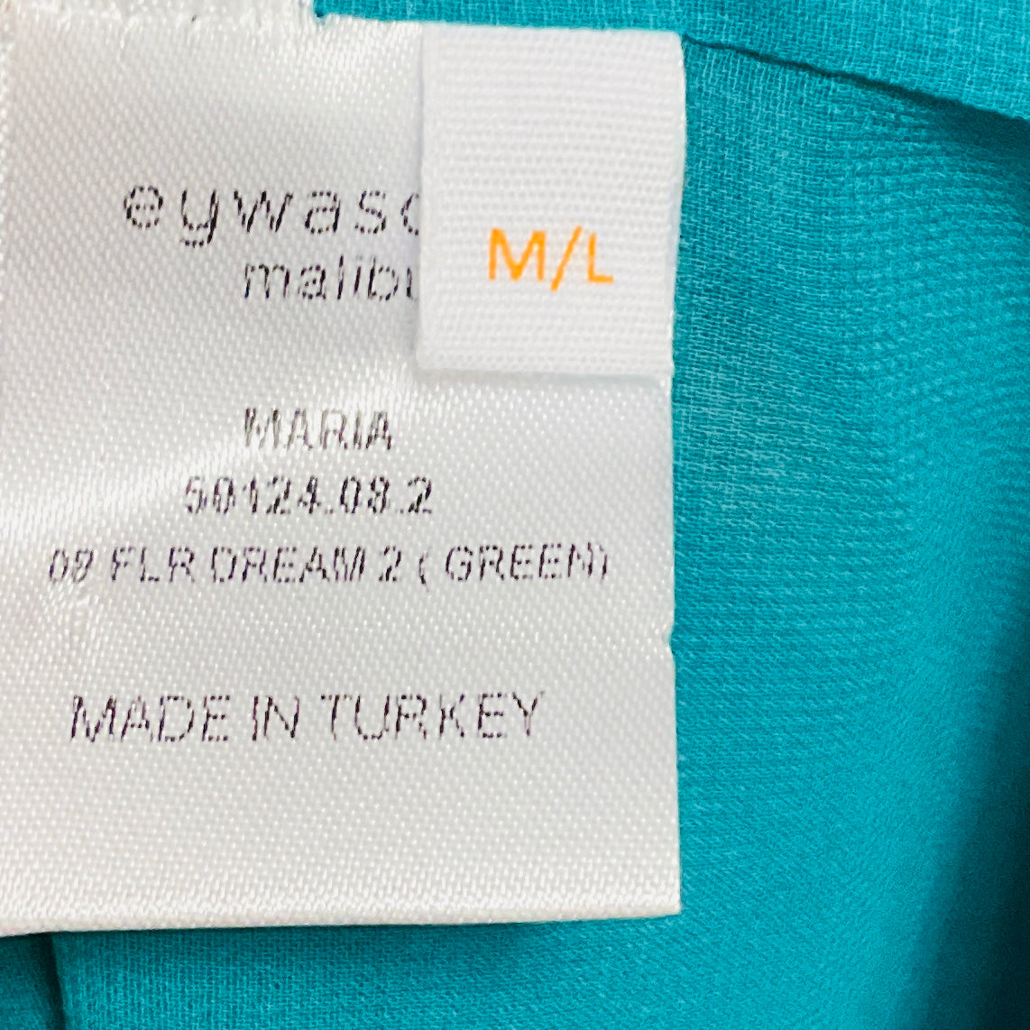 Eywasouls Malibu Green Flower Dream Maria Chiffon Maxi Dress