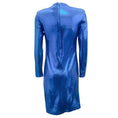 Load image into Gallery viewer, Jackie Rogers Blue Sequined Long Sleeved Cocktail Dress
